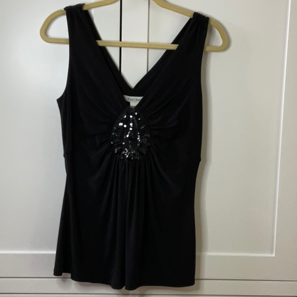 White House Black Market sleeveless black top
